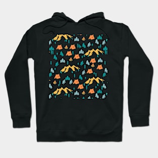 Night Pine Forest Camping Trip Hoodie